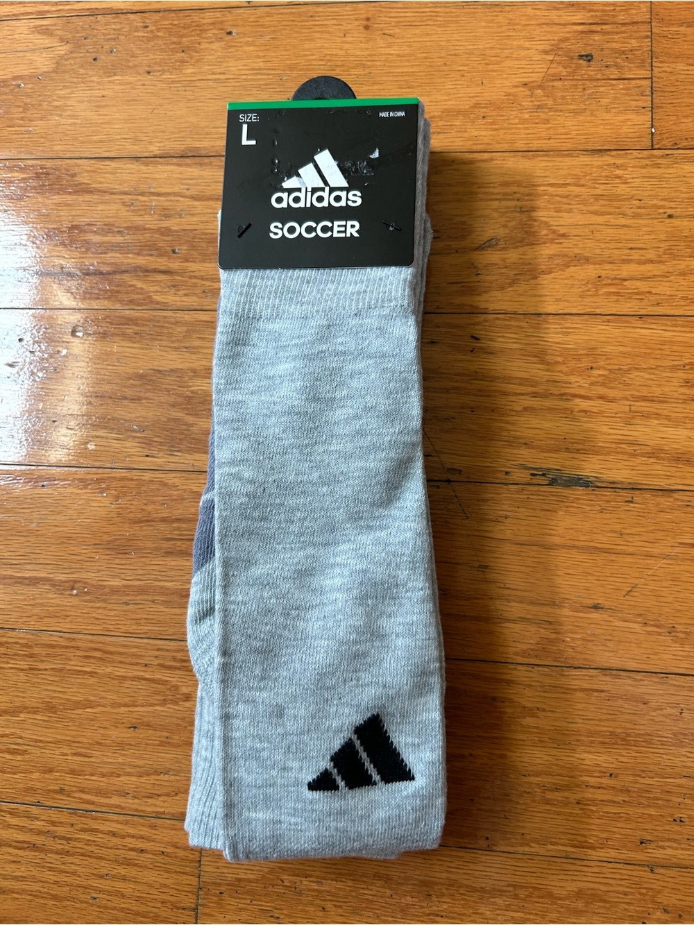 adidas Men’s Gray Soccer Socks size L